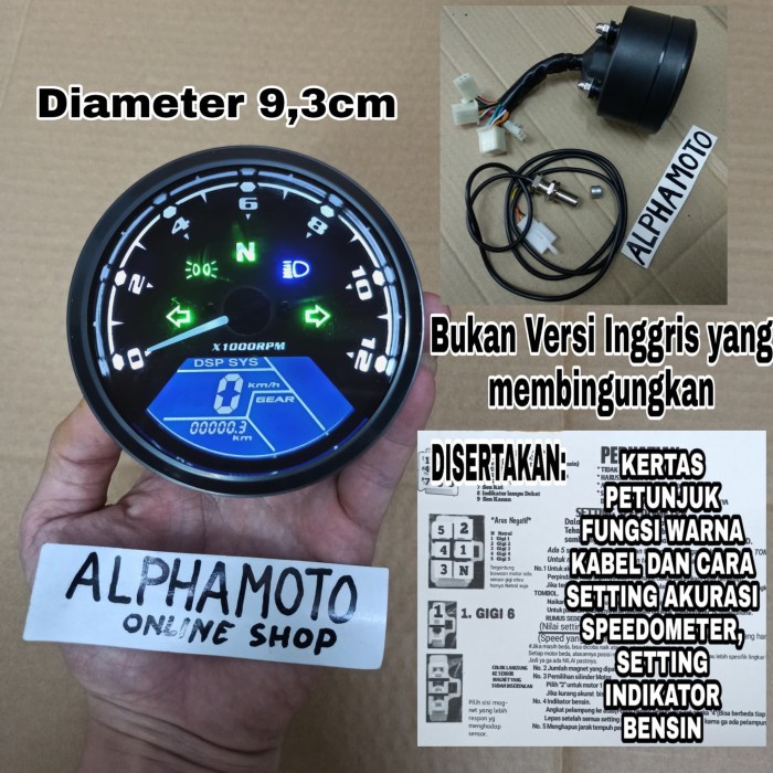 [D86] Speedometer digital newtek bulat