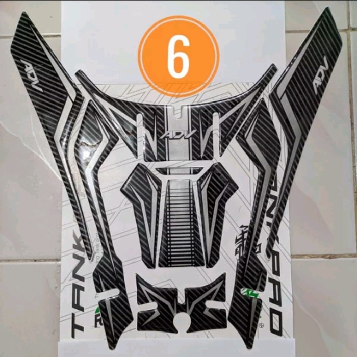 [K654] aksesoris Honda ADV DeckPad tankpad fullset sticker stiker timbul - silver #6