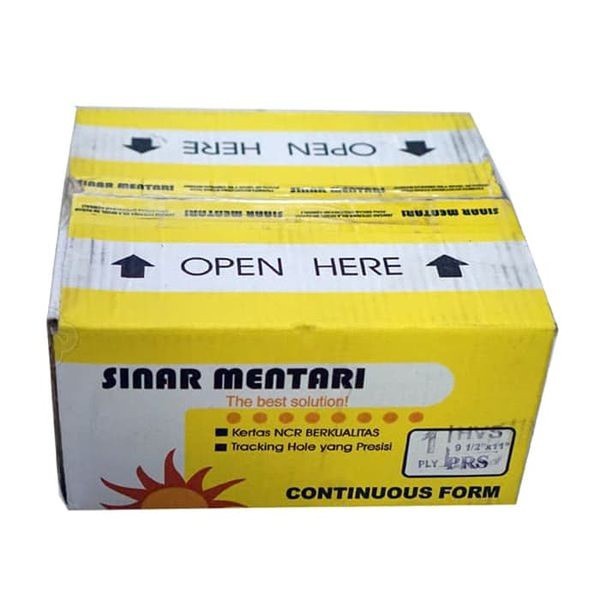 

Sinar Mentari Continous Form 9 1/2 X 11:2 1 2 3 4 5 PLY PRS ( GARIS BAGI DITENGAH )
