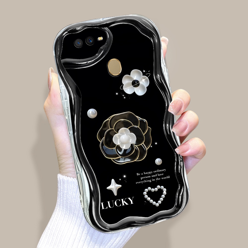 OPPO A12 A7 A5S A12S Untuk Phone Case Softcase Kesing Imut Flower Love Heart Pola Lucent Hp Casing Pmv  C63328
