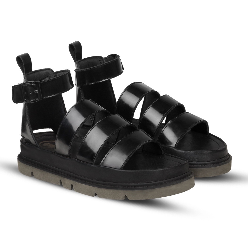 Liv Ankle Strap Black - Nappa Milano - Sandal Wanita
