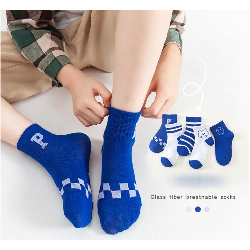 KAOS KAKI ANAK LAKI-LAKI SET 5 PAIR GAGAH & KEREN