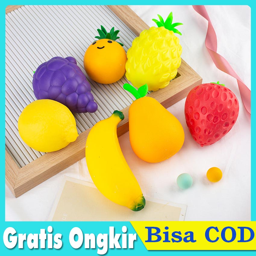 Mainan Squishy Anti Stress bentuk Buah Squishy Pencet-Pencet Squishy Jumbo Squishi Lucu Squishy Hila