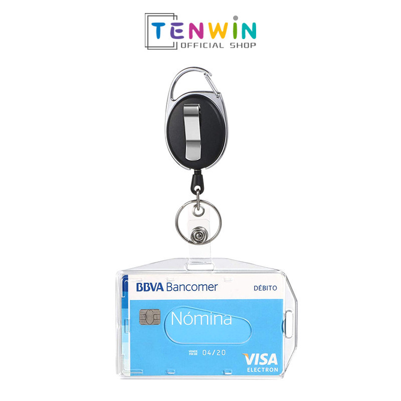 

ID CARD CARABINER/GANTUNGAN KUNCI/Retractable Keychain Flexible - Tenwin