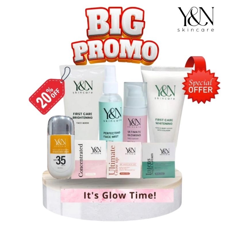 Y&N Skincare - Paket skincare Moisture Cream whitening Body Lotion Glowing Face Serum Britening Face