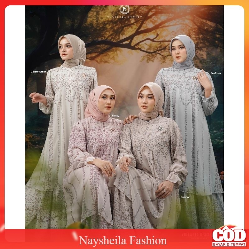 Voilania Dress B By Nadheera Luxury Gamis Wanita Terbaru Kekinian Nadheera Demak Original