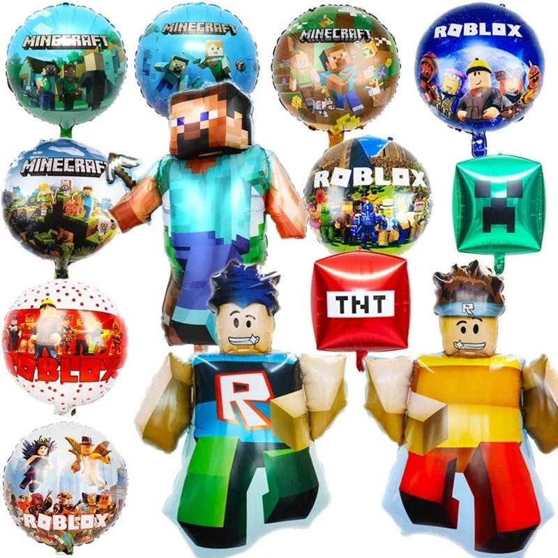 

Game Theme Cartoon Shaped Aluminum Foil Balloons Children's Party Double-Sided Circular Balloon Decoration