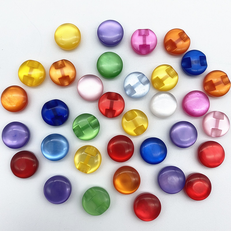 

New 12.5mm Color Cat Stone Round Acrylic High Ankle Button Clothing Blouses Hand Decorated DIY Craft Accessories