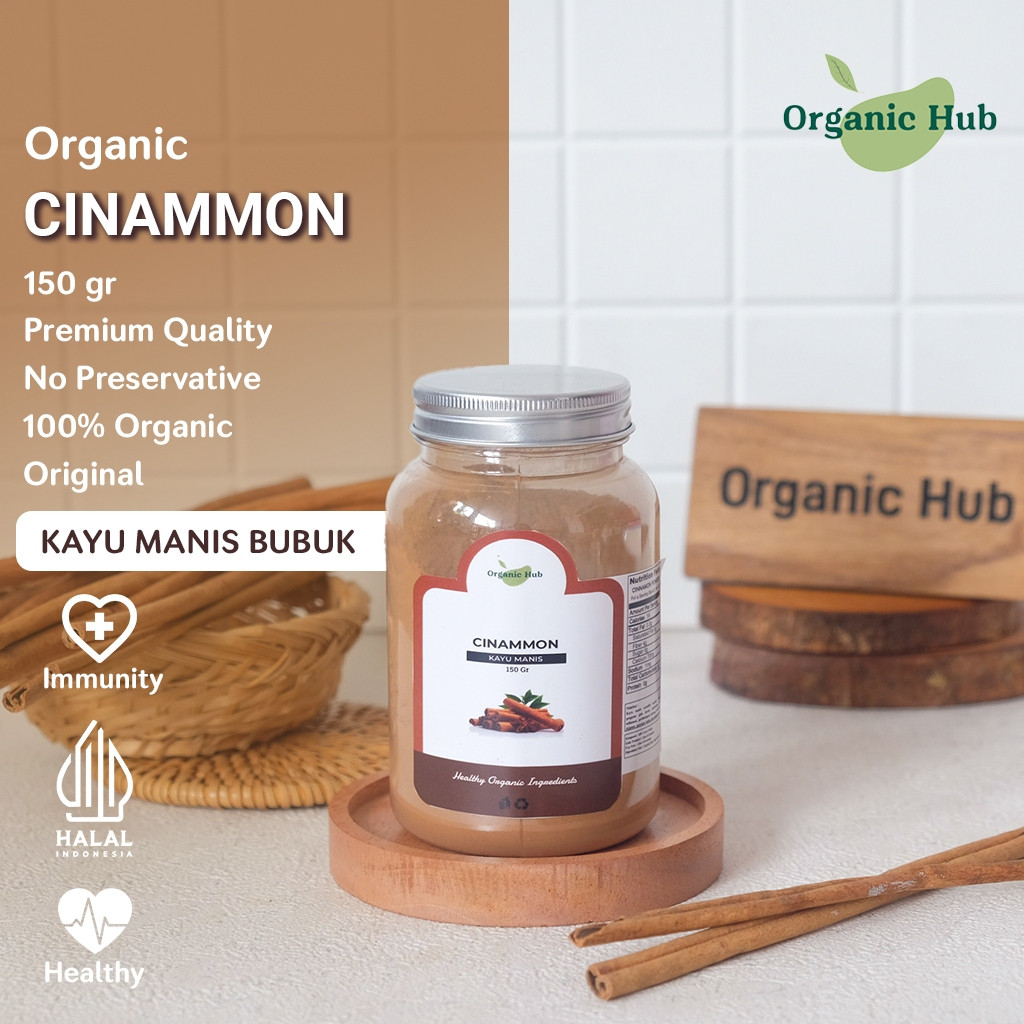 

Organic Hub Cinnamon Bubuk Bumbu Dapur Kayu Manis Murni Premium 150 gr