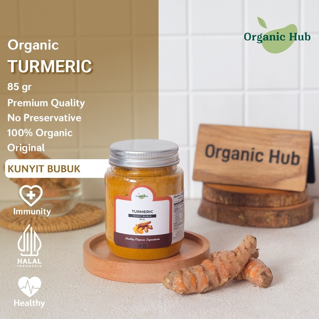 

Organic Hub Kunyit Bubuk Premium Quality Asli Herbal Tumerik Powder 100% Organik 85gr