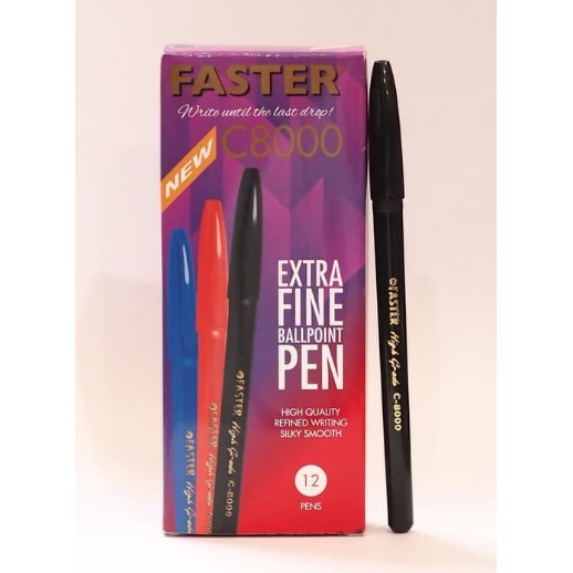 

PULPEN FASTER C8000 HIGH GRADE MURAH PEN 0.7 MM HITAM BLACK | BUKAN BALLPOINT BOLPEN STANDARD KANTOR