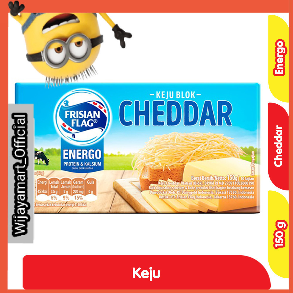 

Frisian Flag Keju Cheddar Blok 150 g