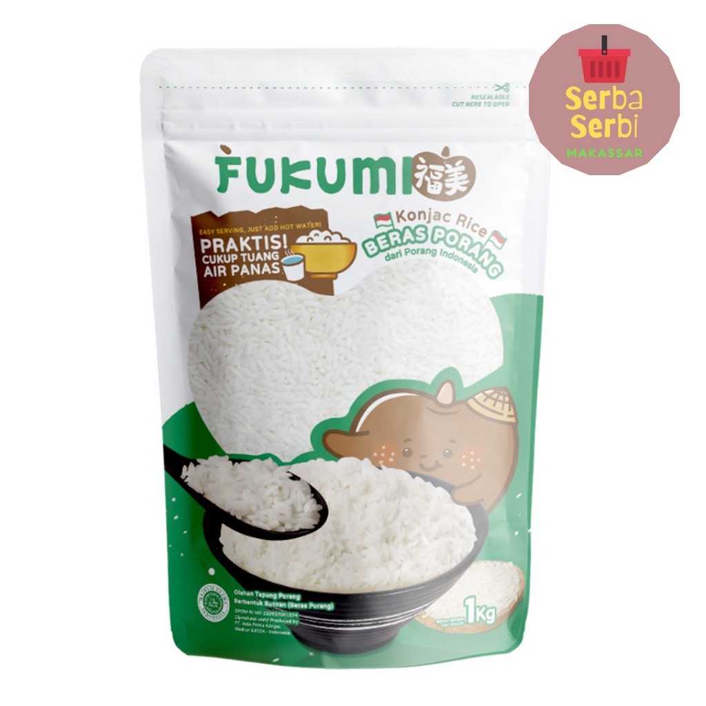 

FUKUMI Beras Porang (Shirataki/Konjac Rice) - Pouch 1 Kg