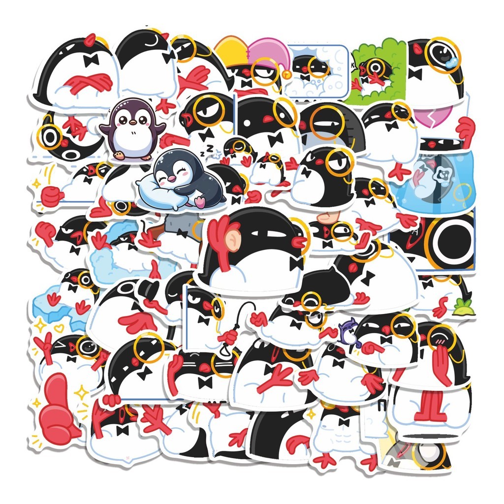 

COD 50 Pcs Stiker DECENT PENGUIN Lucu Anti Air Untuk Dekorasi Notebook Sepeda Skateboard Handphone