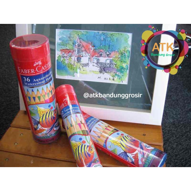 

Pensil Warna Faber Castell 12 L Water Colour Tin Round 115912