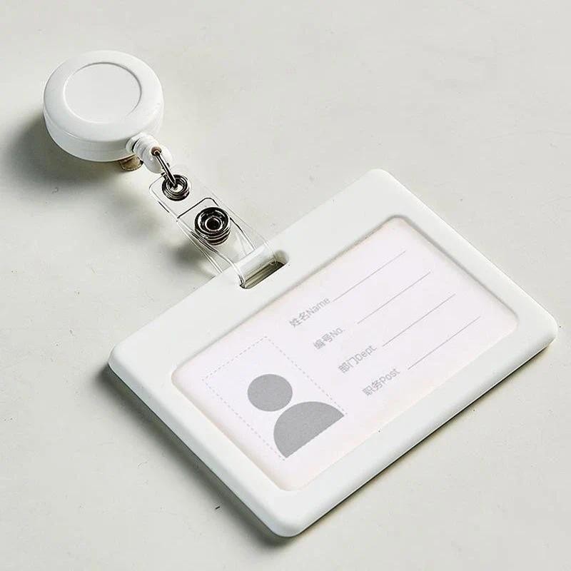 

1 Set Retractable Ski Pass ID Card Badge Holder Name Tag Card Holders for School Office Company Nurse Accessories