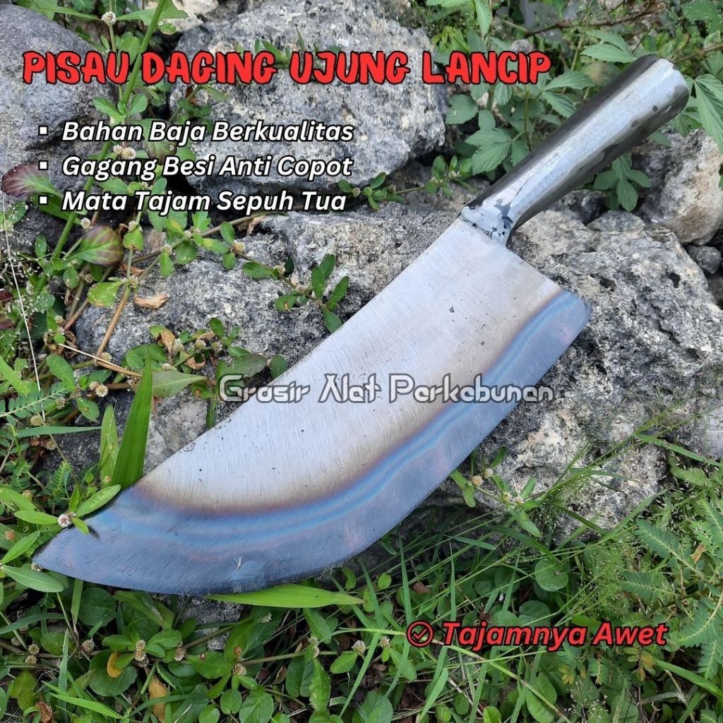 Pisau Dapur Golok Cincang Daging • Golok Iris / Golok Daging Gagang Besi