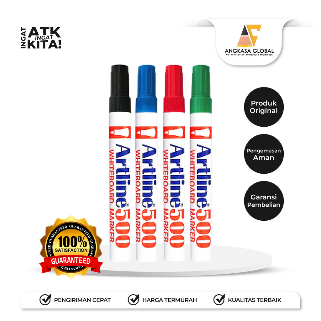 

ARTLINE SPIDOL PAPAN TULIS/ WHITEBOARD MARKER 500 (1LSN/ 12PCS)