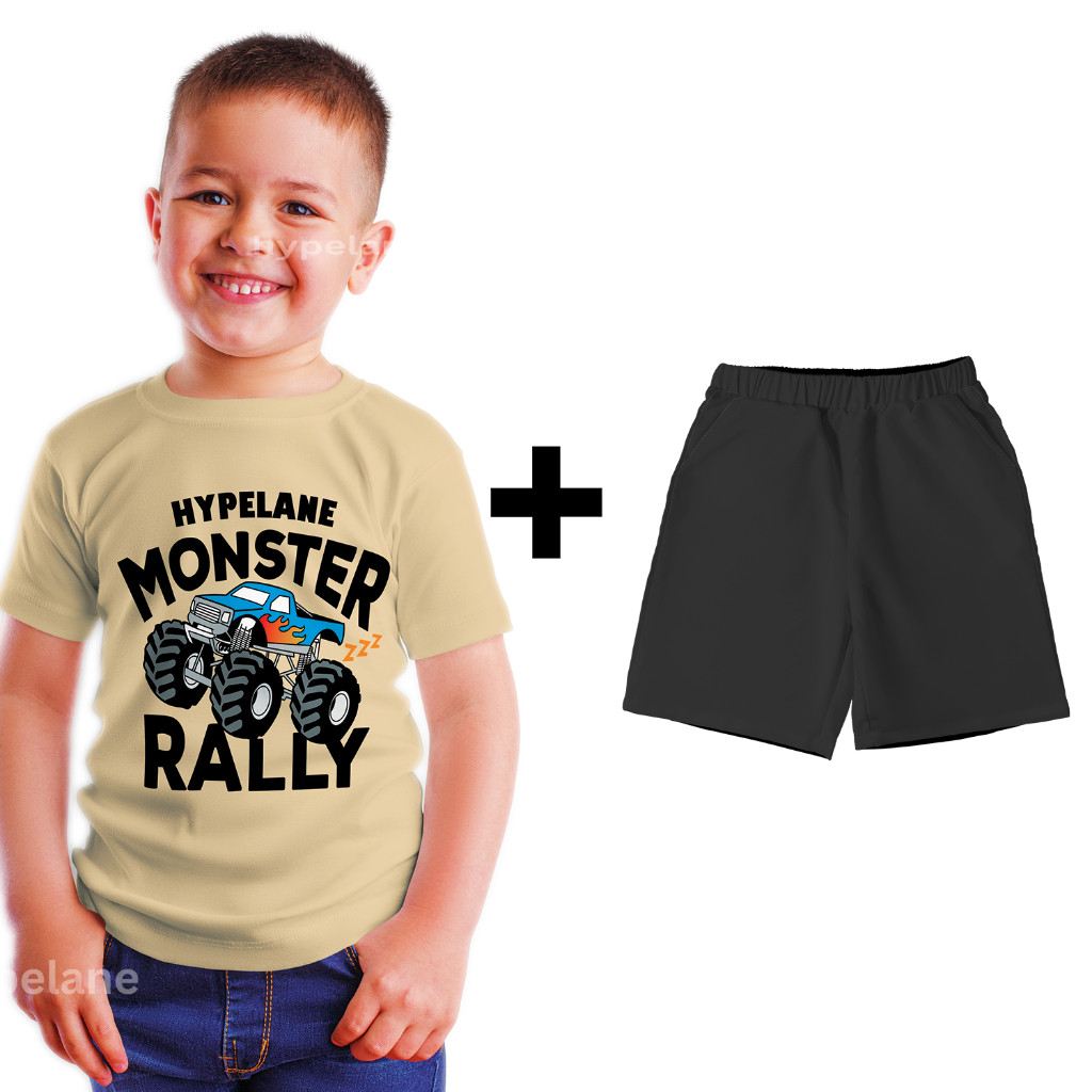 Baju Kaos Setelan Anak Laki Laki Distro Gambar Mobil Truk Oleng Import 1 - 10 Tahun