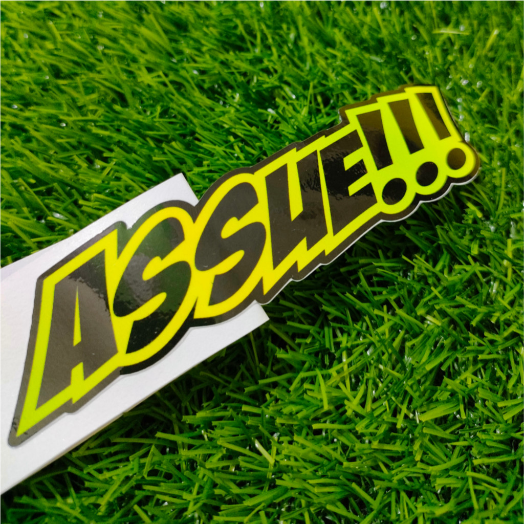 

Stiker viral | kata-kata | Asu | vinyl Glossy/Hologram stiker potongan presisi terbaru stiker kecil asu