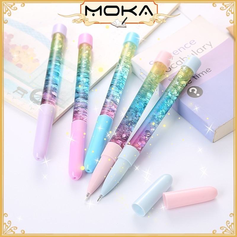 

MOKA 1 LUSIN PULPEN GEL GLITTER POLOS LUCU IMUT / BOLPEN GEL KARAKTER MKP37