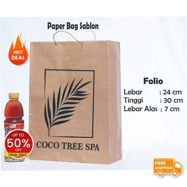 

PAPER BAG CUSTOM SABLON FOLIO 100 / 25cm X 33cm X 9cm / PAPER BAG KADO / PAPER BAG SOUVENIR