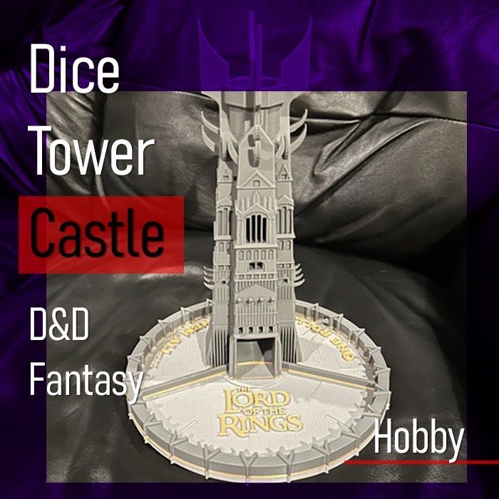 Dice Tower LOTR Kocok Dadu D&D Dungeons Dragons DnD Alat Menara Putar