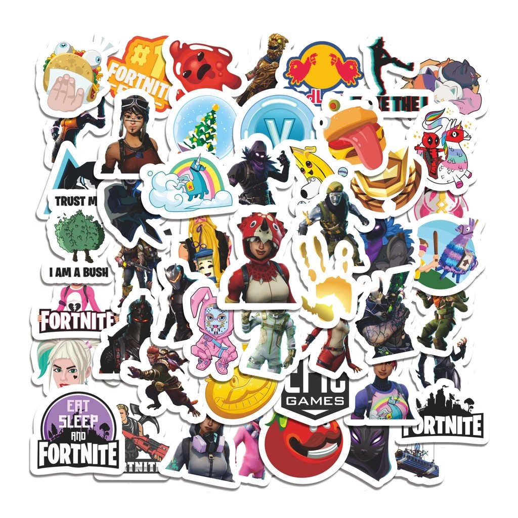 

COD 50 Pcs Stiker Fortnite Lucu Anti Air Untuk Dekorasi Notebook Sepeda Skateboard Handphone