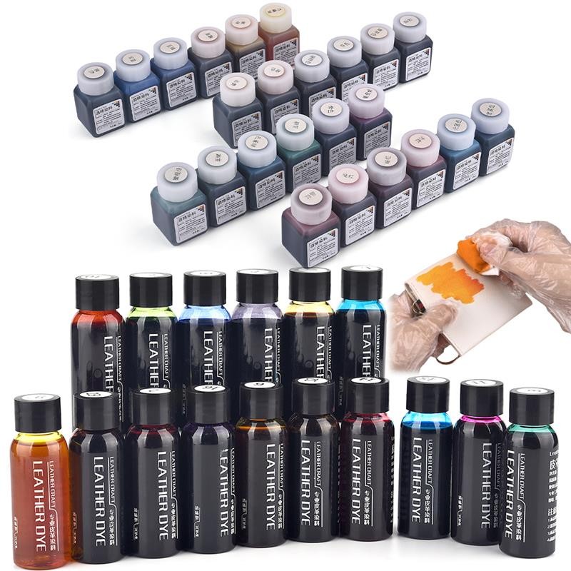 

16/24 Colour-Set Vegetable Tanned Leather Pigment Coloring DIY Leather Crafts Dye Graffiti Used For Vegetable Tanning Material