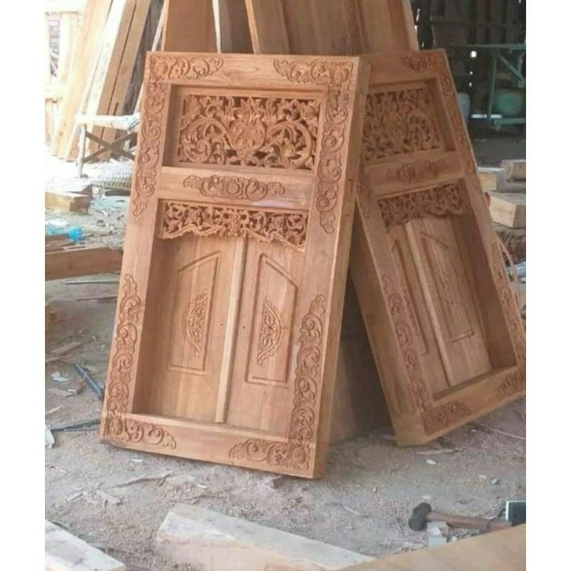 Jendela Gebyok Minimalis Modern Kayu Jati Ukir Jepara