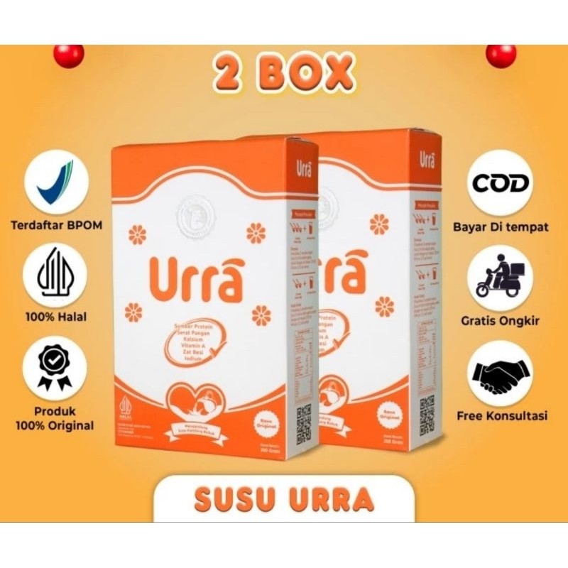 

2 Box Susu Urra susu kambing saanen Premium Susu Penggemuk Badan