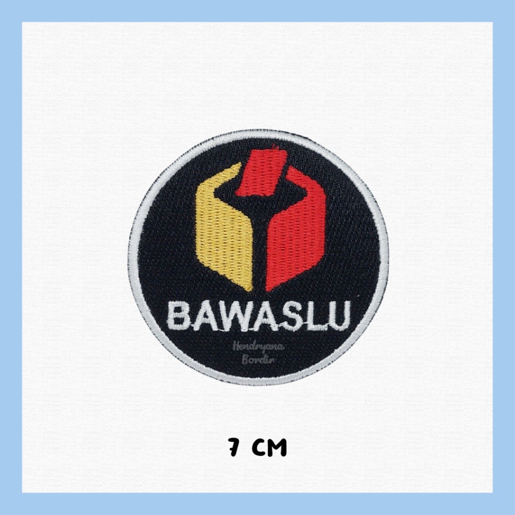 Bordir Bordir Bordir Logo Bawaslu Panwaslu Hitam — Patch Badge Bet Emblembisa pesan satuan