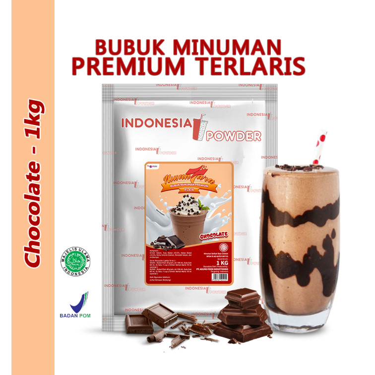 

Chocolate Premium Plain 1Kg / Nusantara Powder / Tanpa Gula 1Kg