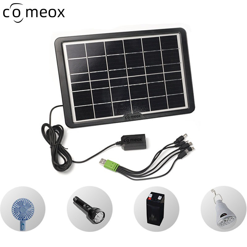 COMEOX Solar Panel Tenaga Surya Panel surya multifungsi dilengkapi dengan beberapa kabel pengisi day