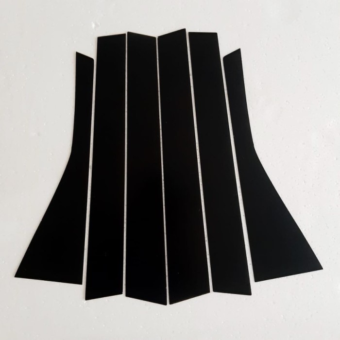 Ratpsh Sticker Stiker Pilar Panel Garnish Honda Jazz GD 2003 - 2007 - Black Glossy
