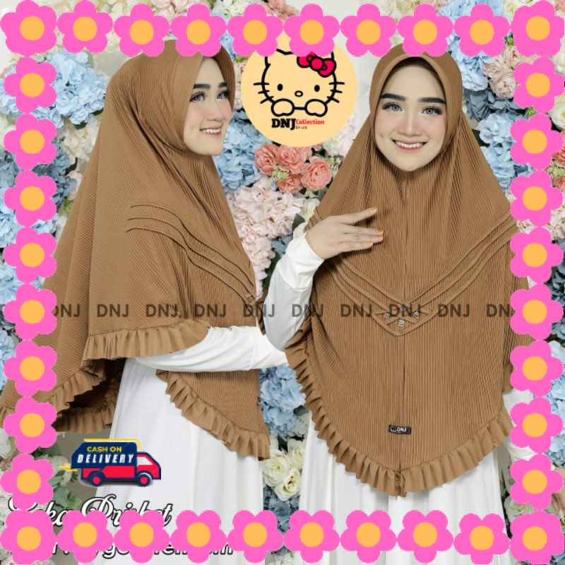 HIJAB WANITA MUDA CASUAL Pashmina Girly Syar i JUMBO / kerudung/hijab/bergo plisket DNJ model ceka L