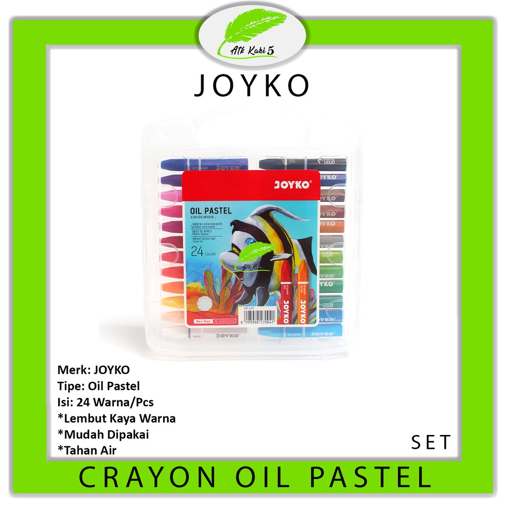 

JOYKO - Krayon Minyak 24 Warna - Crayon 24 Colors Oil Pastels - Set