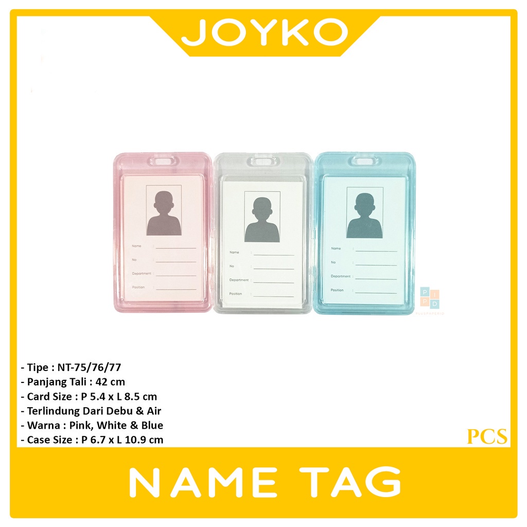 

JOYKO - Name Tag Warna NT-75 -76 -77 Set Tali - Pcs