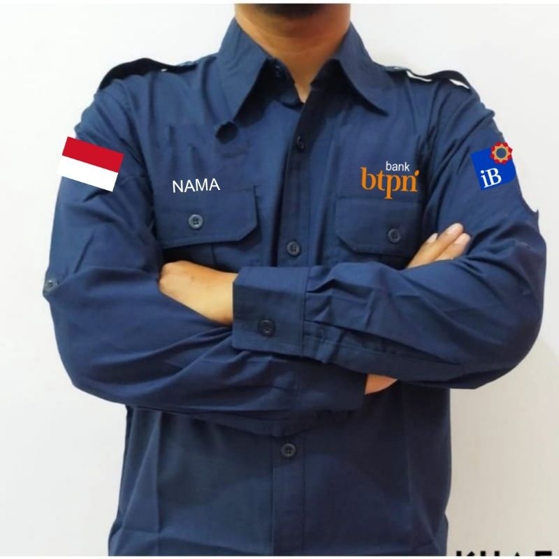 kemeja Bank BTPN Syariah full bordir kemeja Bank syariah BTPN kemeja BTPN baju BTPN seragam BTPN Pdh