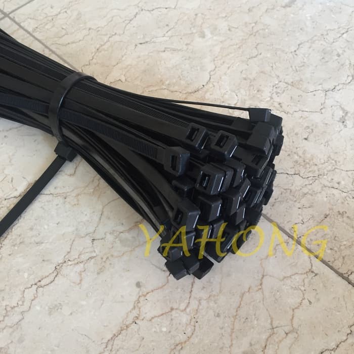 

hitam Pengikat Kabel Tis Cable Tie Kabel Ties 7.6 x 300 mm 30cm