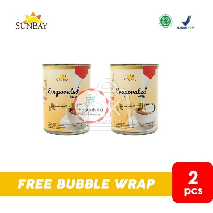 

Sunbay Evaporated Milk 2pcs x 380gr / Susu Evaporasi Sunbay - FasyAnita Mart Denpasar