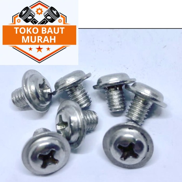 Baut Flange Obeng M5x0,8 Stainless