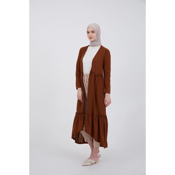 ✨LARIS✨ -Hijabenka - Sephia Fodia Long Cardigan - Olive, ONE SIZE