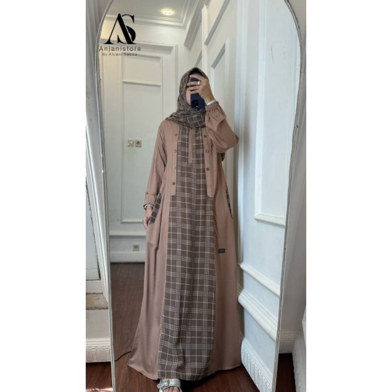 CY77B Dress Troso Etnic Ori Anjani Store by Anjani Sabila// Gamis launchingan Terbaru Anjanistore