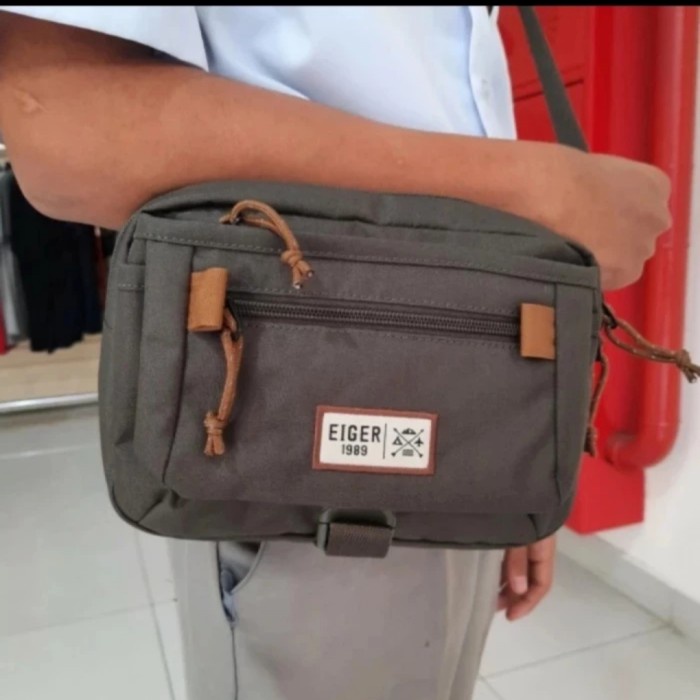 Tas Selempang Eiger Portege Pouch Landscape (9'5079) - Olive