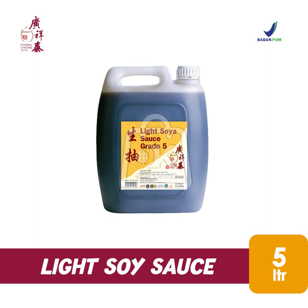 

Kecap Asin Light Soy Sauce KCT Grade 5 Kwong Cheong Thye (Jerigen 5 Liter)
