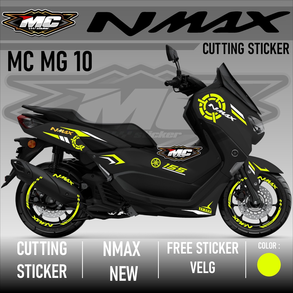 MC Aksesoris Motor Yamaha Nmax New 2020 2021 Free Velg Skotlet Sticker Striping Lis Variasi Cutting 