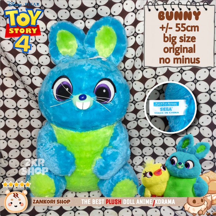 BONEKA DUCKY & BUNNY TOY STORY 4  D1SNEY /STUFFED PLUSH - Biru