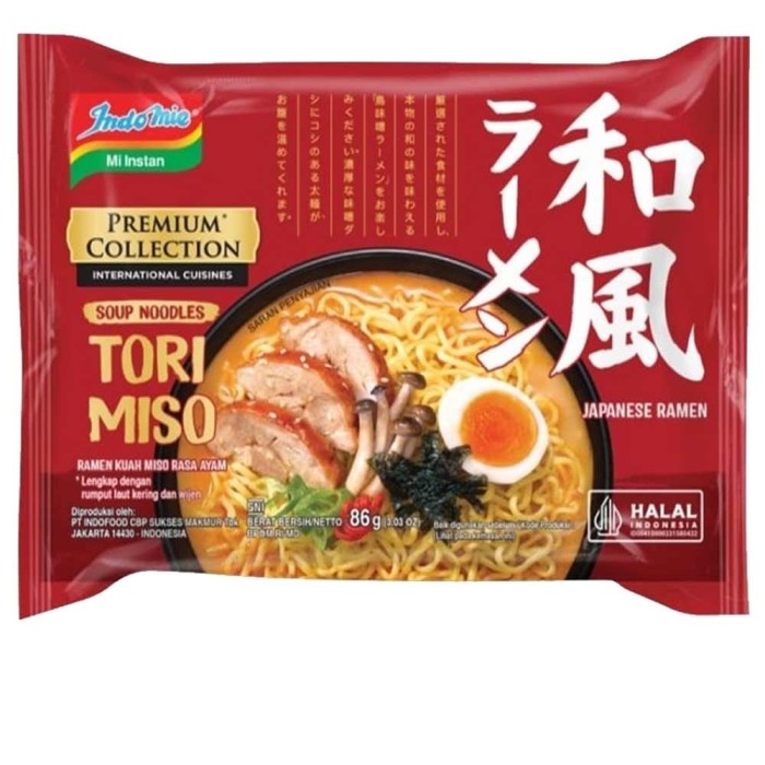 

Indomie Mie Instant Premium Japanese Tori Miso Ramen [ 86 gr]