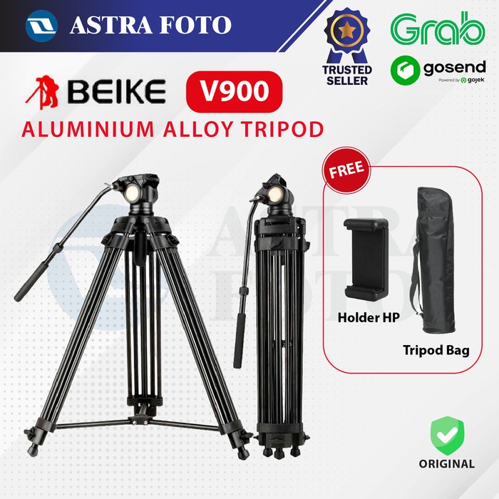 Beike BK-V900 Aluminum Alloy Tripod Kamera Beike V-900 Tripod RESMI